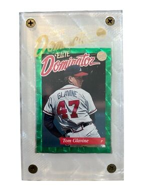 Tom Glavine Elite Dominator Baseball Card - Green Insert